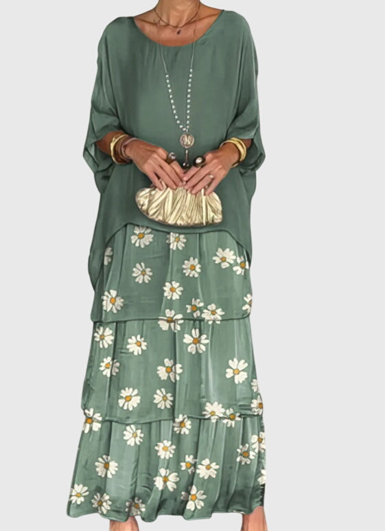 Susann™ | Pitkä ja Virtaava Elegantti Mekko