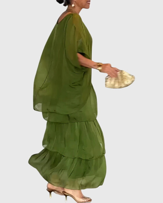 Susann™ | Pitkä ja Virtaava Elegantti Mekko