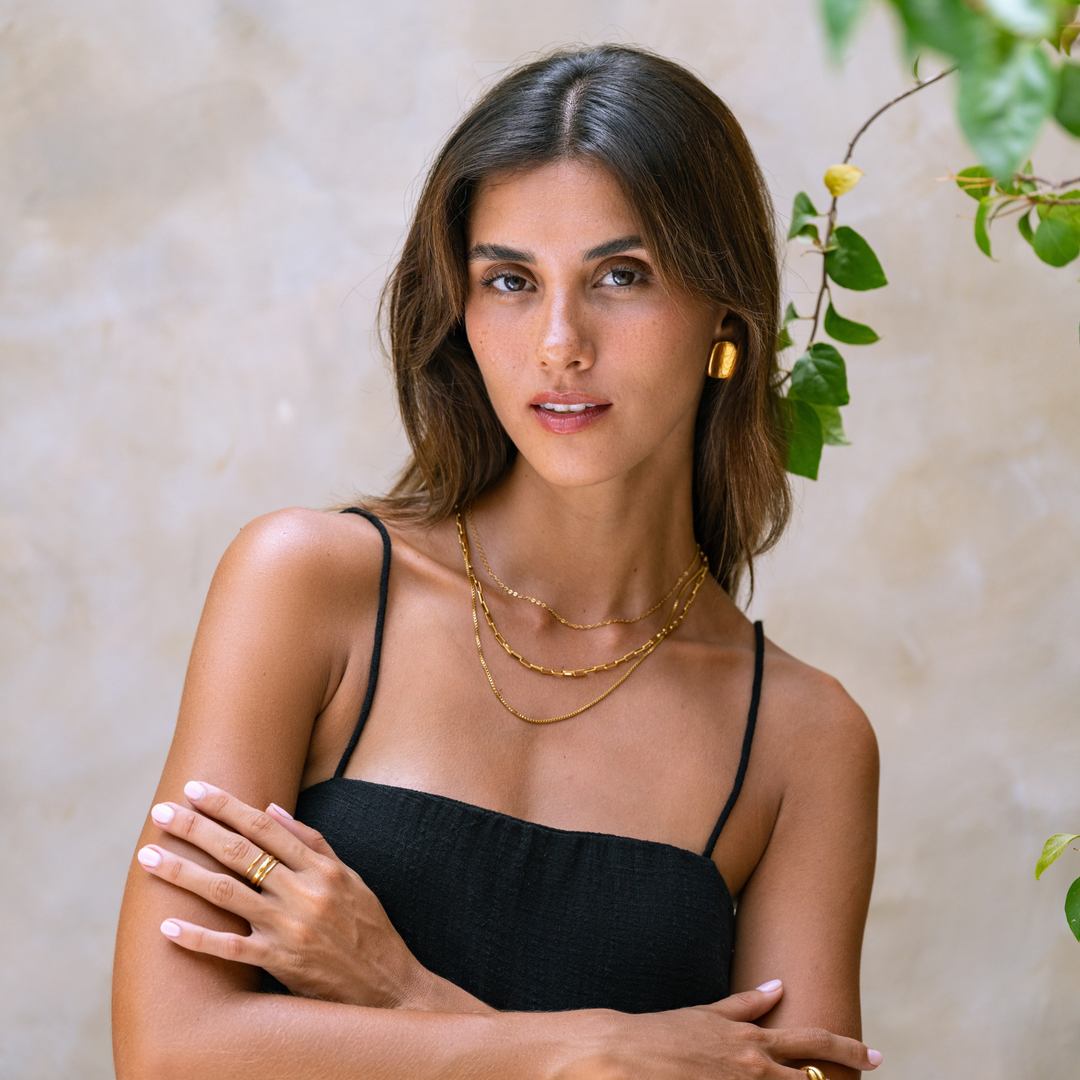Kolmikerroksinen Choker Kaulaketju