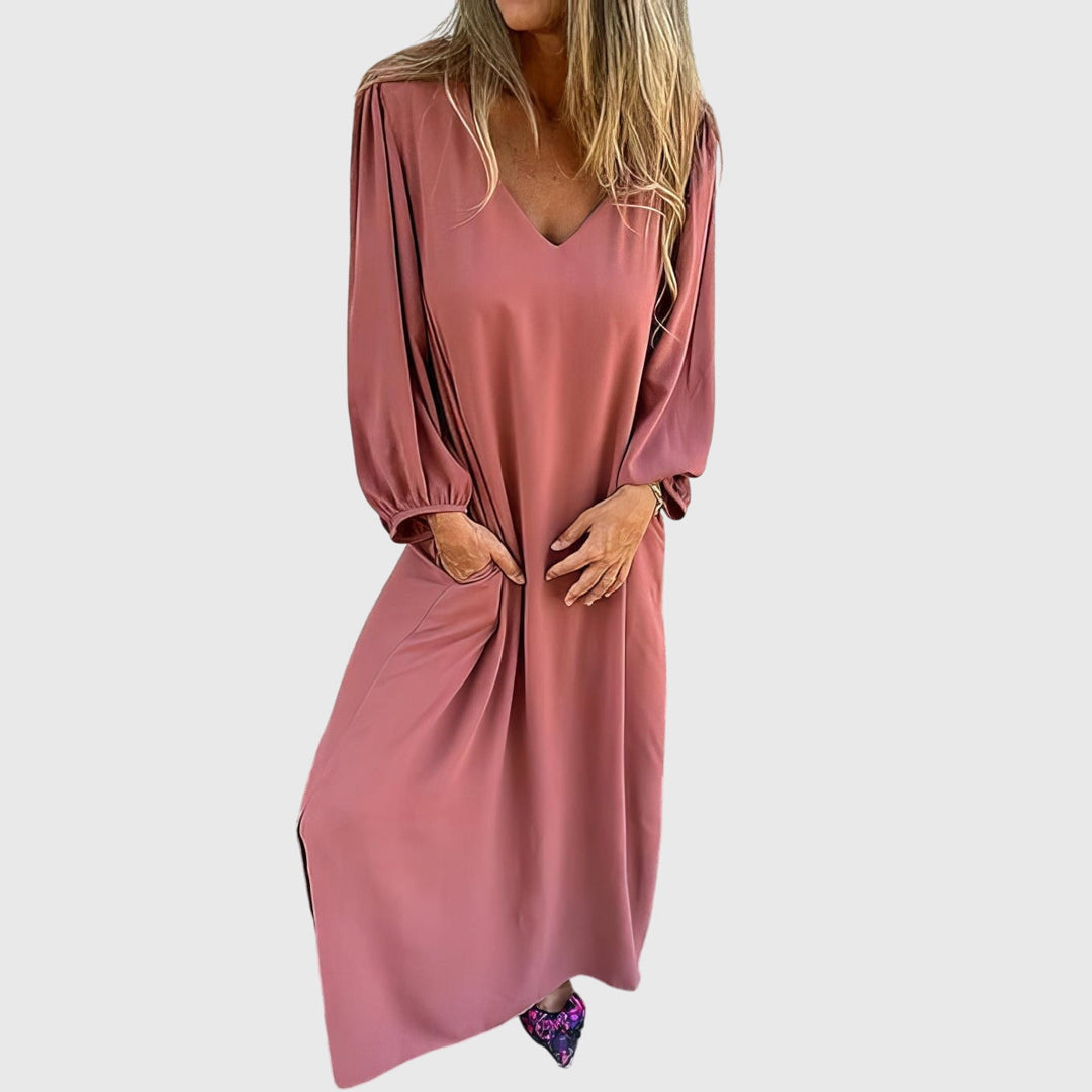 Caarol™ - Pitkä Boho Mekko Taskuilla