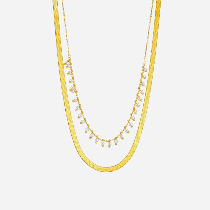 Marizanne | Luxe Käärme Choker & Helmi Korusetti 18K Kulta