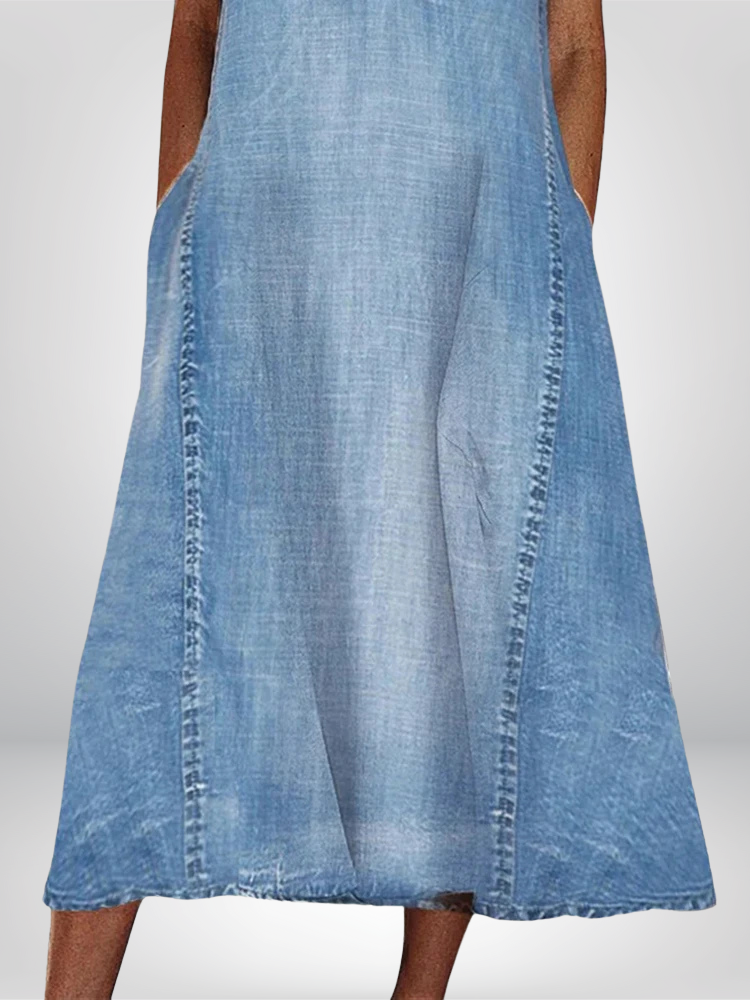 Beate – Denim Mukavuus-Mekko