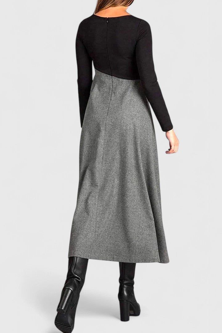 Janet | Tyylikäs Maxi Mekko Pitkillä Hihoilla