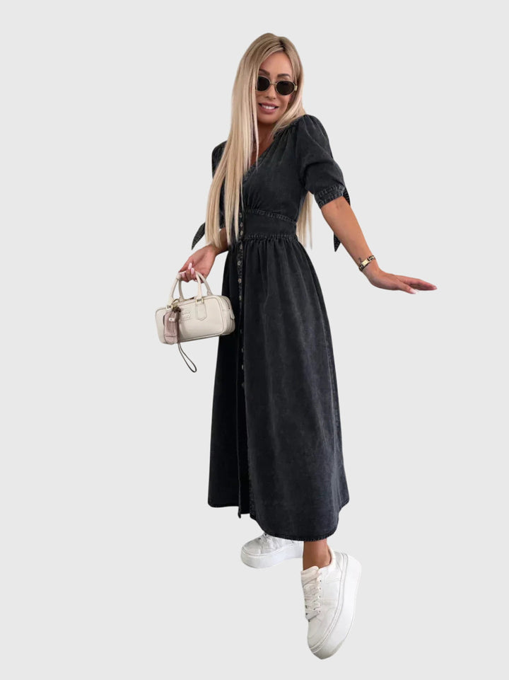 Sophhia™ | Elegantti Denim Mekko