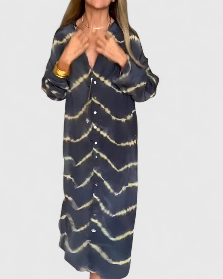 Ameliie™ | Elegantti Boho Raidallinen Maxi Mekko