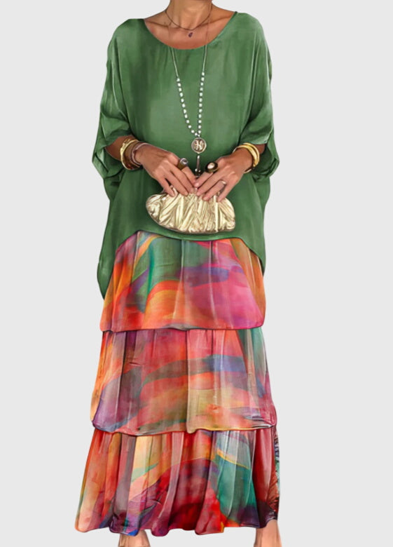 Susann™ | Pitkä ja Virtaava Elegantti Mekko