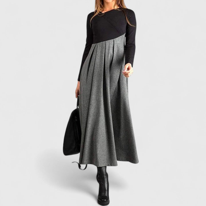 Janet | Tyylikäs Maxi Mekko Pitkillä Hihoilla