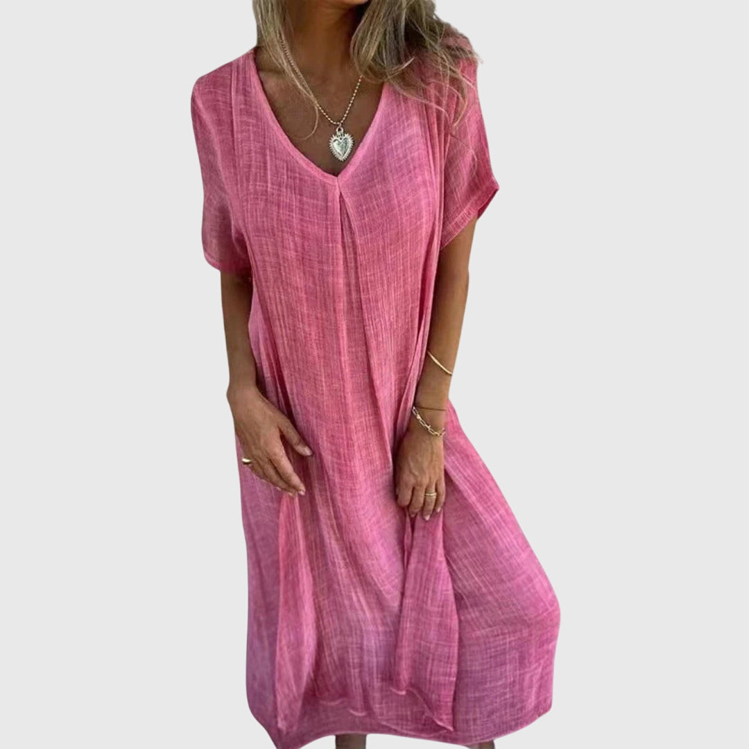 Fiiona™ – Elegantti V-kaula-aukko Mekko