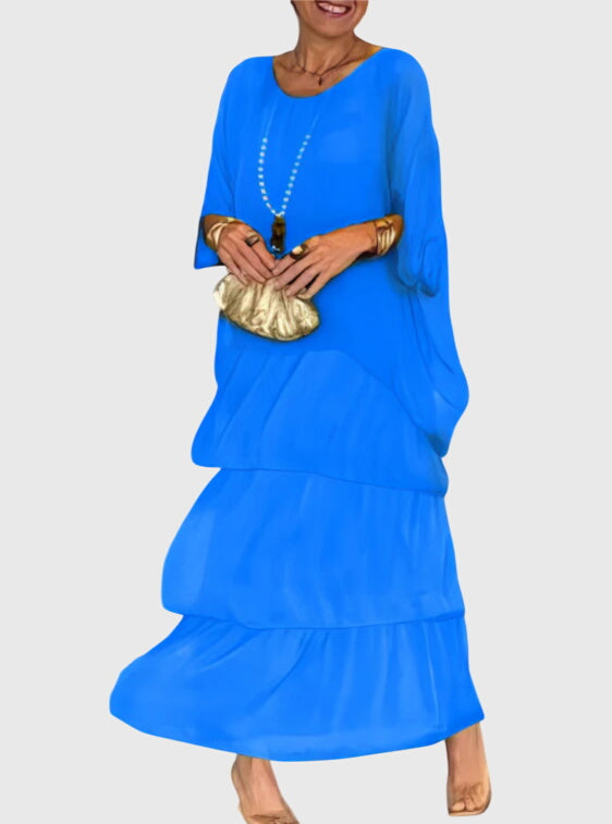 Susann™ | Pitkä ja Virtaava Elegantti Mekko