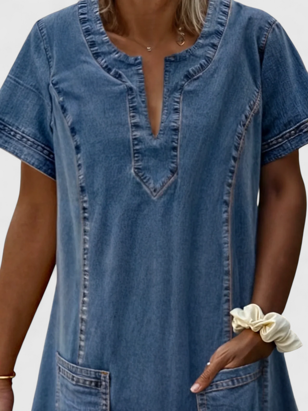Susanne® | Pehmeä Denim Mekko