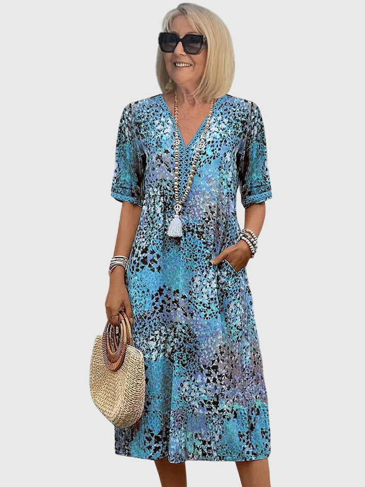 Bellaa | Elegantti Kukallinen Midi Mekko