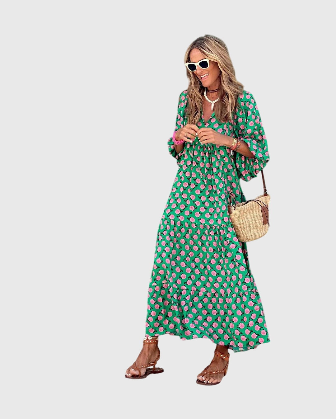 Sarrah™ - Boho Maxi Mekko