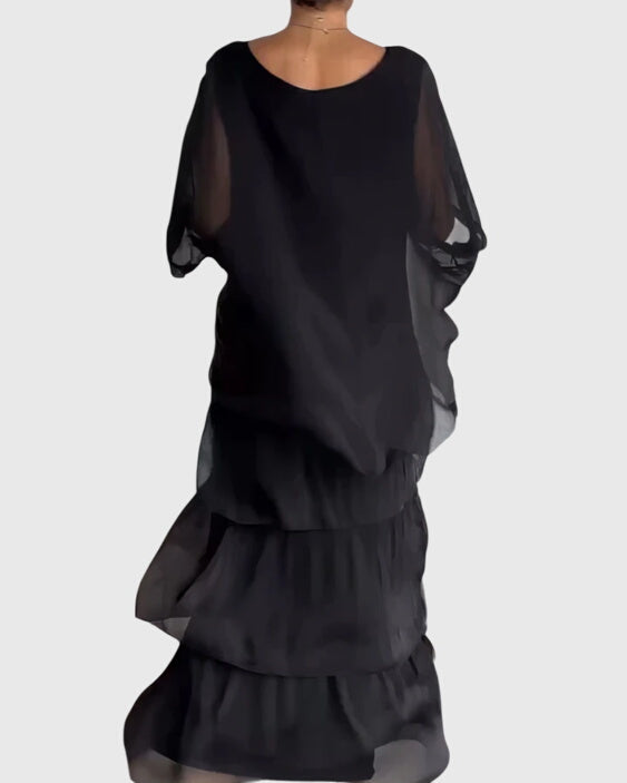 Susann™ | Pitkä ja Virtaava Elegantti Mekko