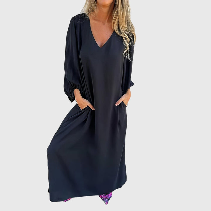 Caarol™ - Pitkä Boho Mekko Taskuilla