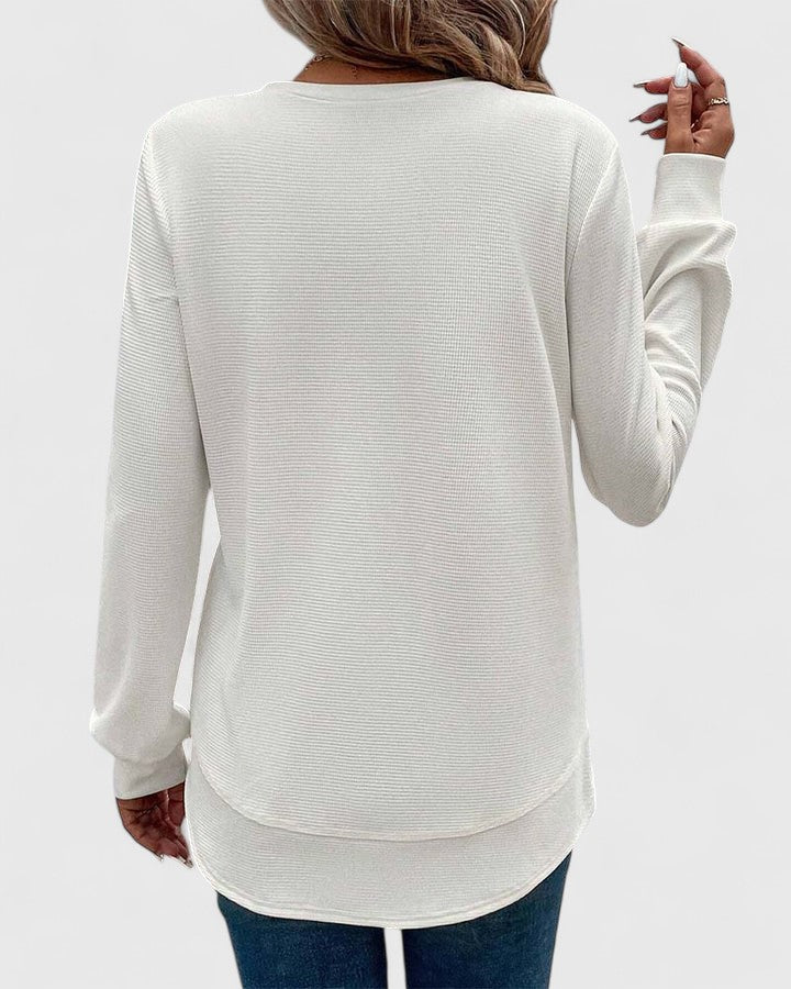 Nadyalyn | Elegantti O-kaula-aukko Pitkähiha