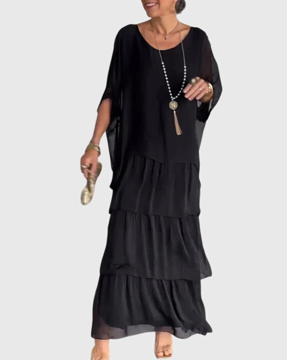 Susann™ | Pitkä ja Virtaava Elegantti Mekko