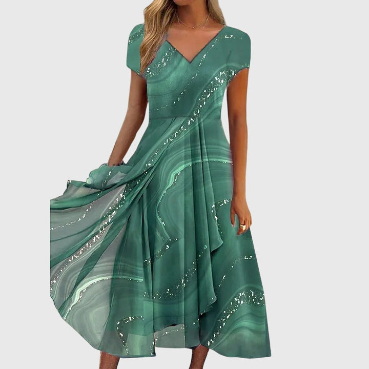 Aubriellee™ | Virtaviivainen Midi Mekko