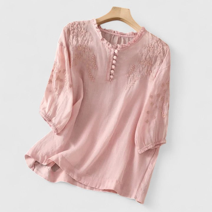 Vasilene | Elegantti Napitus-Front Bluse