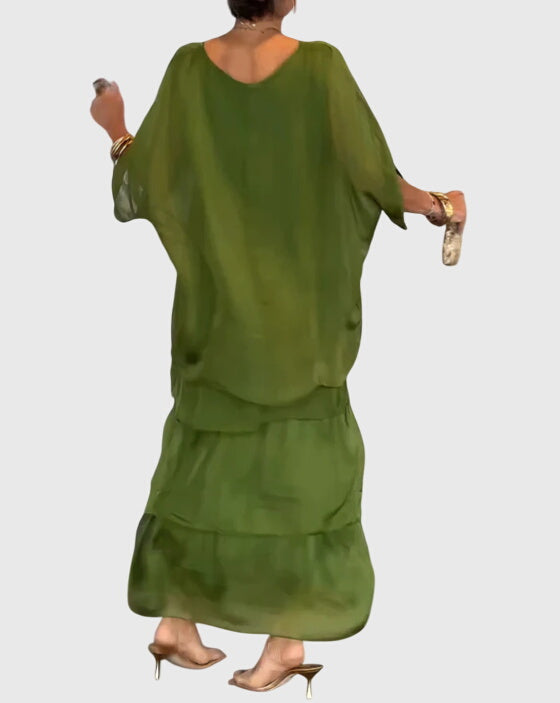 Susann™ | Pitkä ja Virtaava Elegantti Mekko