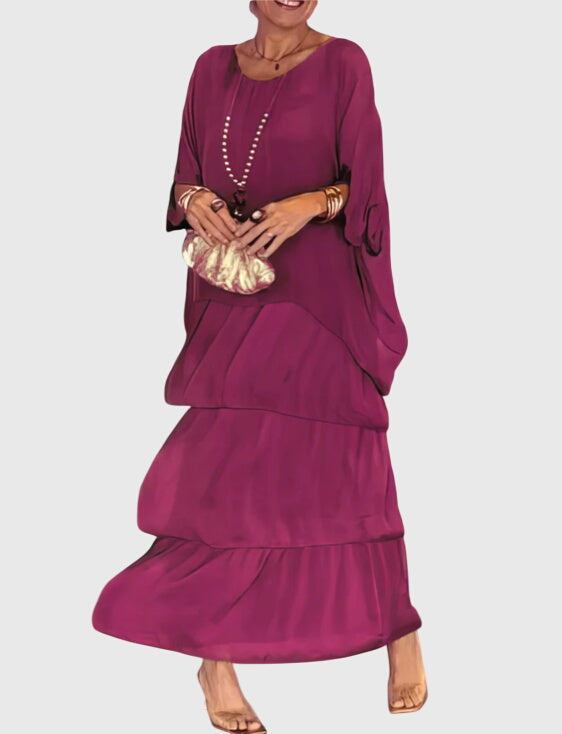 Susann™ | Pitkä ja Virtaava Elegantti Mekko