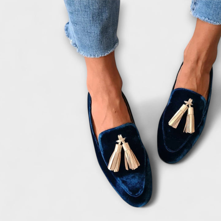 Quinnlyn – Vintage-inspiroituneet Loafersit Ripsuilla
