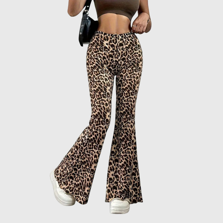 Leopardi Bootcut Housut