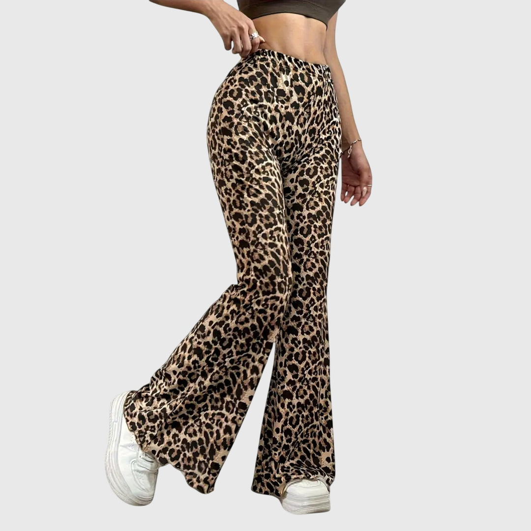 Leopardi Bootcut Housut