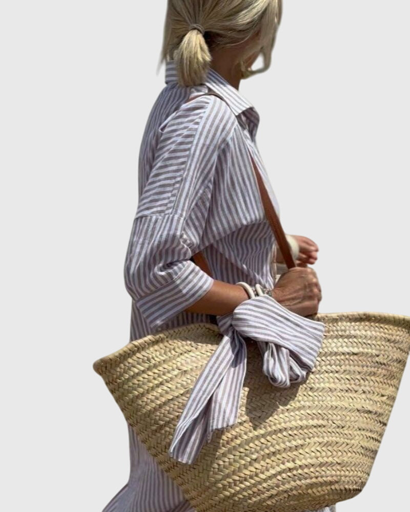 Elleen™ | Klassinen Raidallinen Mekko