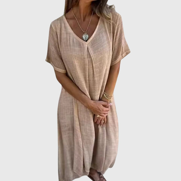 Fiiona™ – Elegantti V-kaula-aukko Mekko