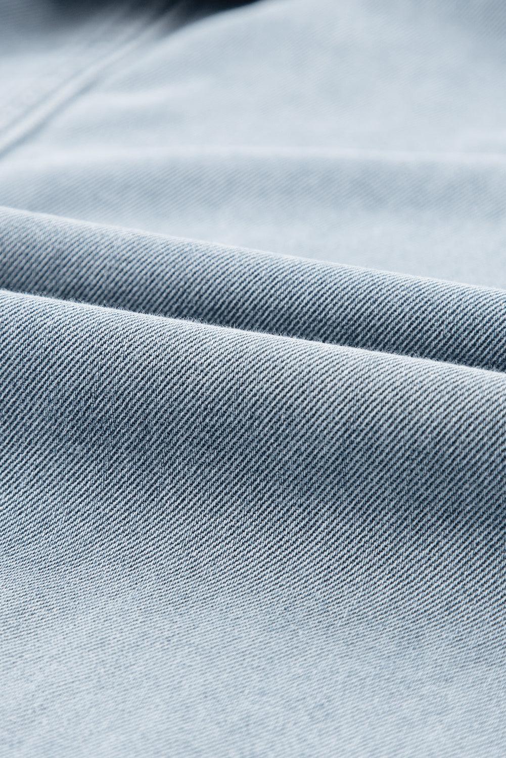 Runa – Elegant Denimmekko Lyhyillä Lepakkohihnoilla