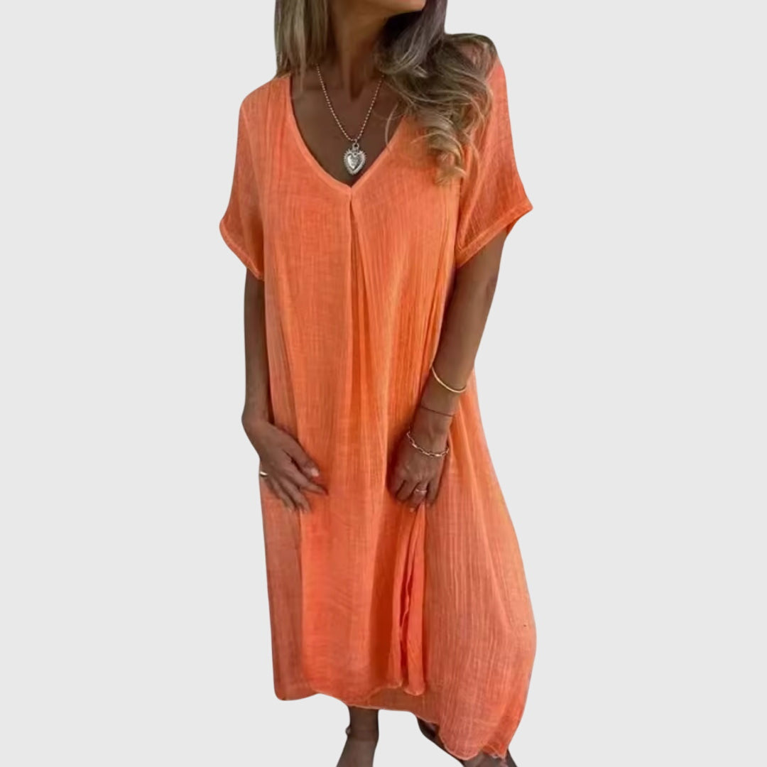 Fiiona™ – Elegantti V-kaula-aukko Mekko