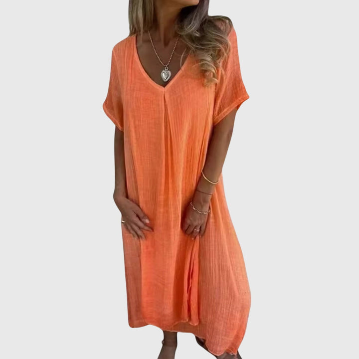 Fiiona™ – Elegantti V-kaula-aukko Mekko
