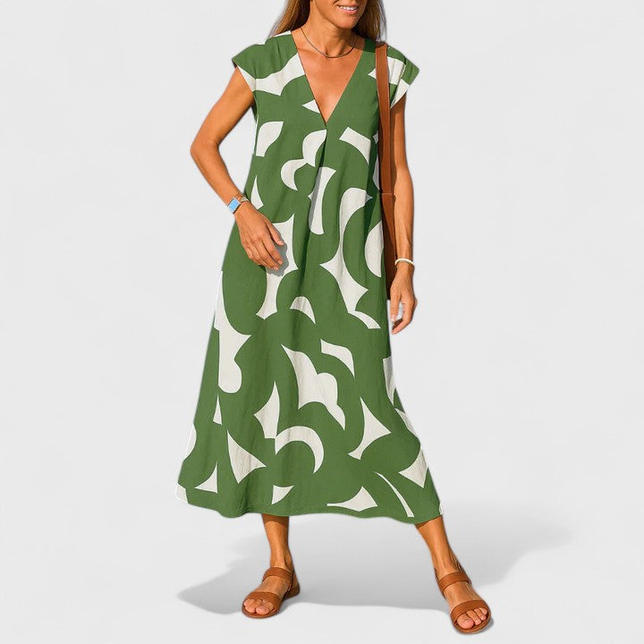 Valeery™ | Nesteinen V-pääntie Mekko