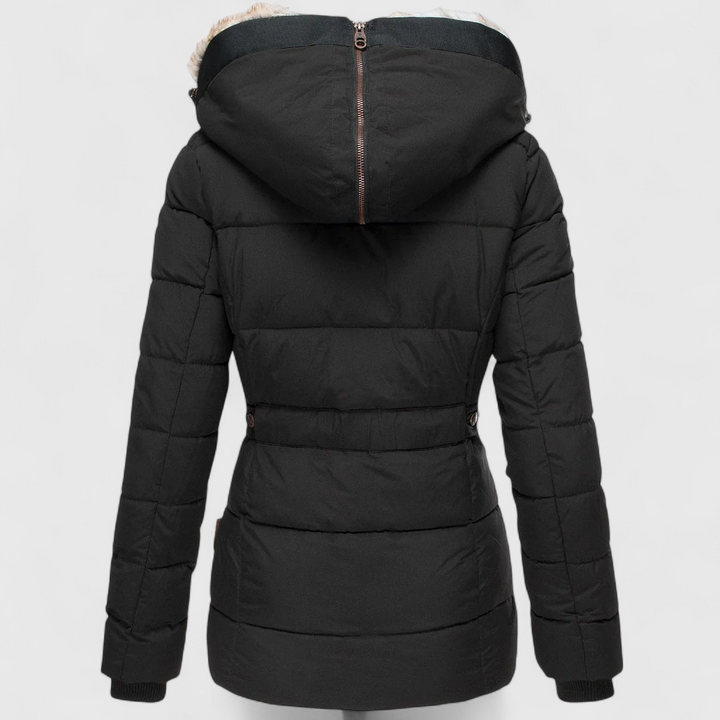 Polly I Puffer-takki hupulla ja slim fit -mallilla