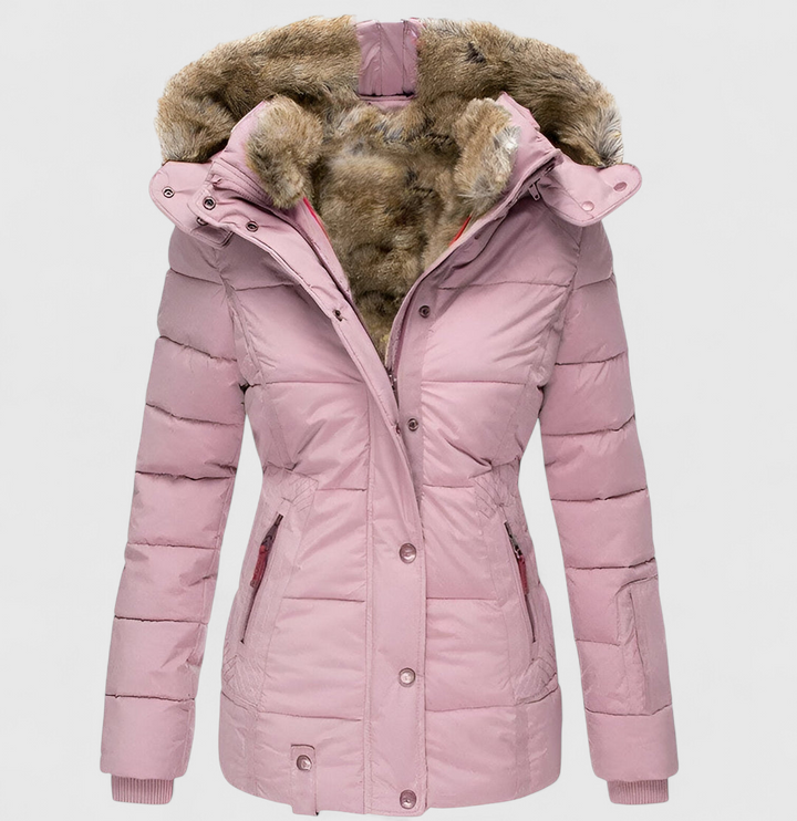 Polly I Puffer-takki hupulla ja slim fit -mallilla