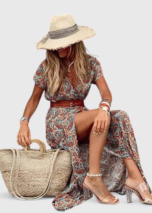 Lorrainee | Tyylikäs Boho Maxi Mekko