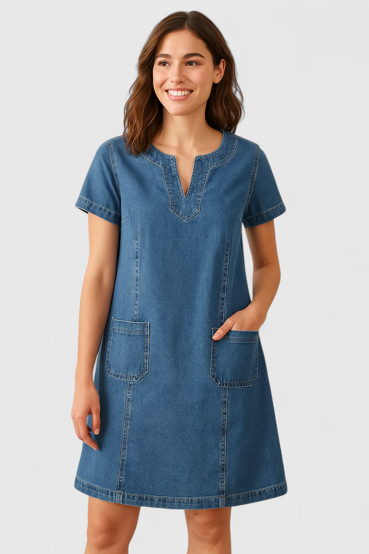 Susanne® | Pehmeä Denim Mekko